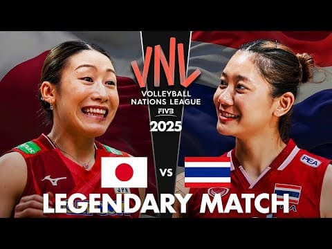 Japan vs Thailand | Legendary Volleyball Match | Women's VNL 2025