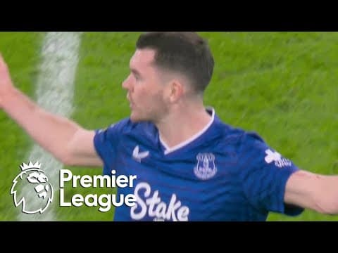 Michael Keane sent off for pulling Tolu Arokodare's hair | Premier League | NBC Sports