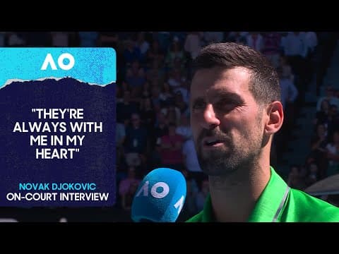 Novak Djokovic On-Court Interview | Australian Open 2026 Second Round