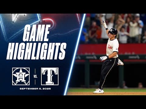Astros vs. Rangers Game Highlights (9/5/25) | MLB Highlights