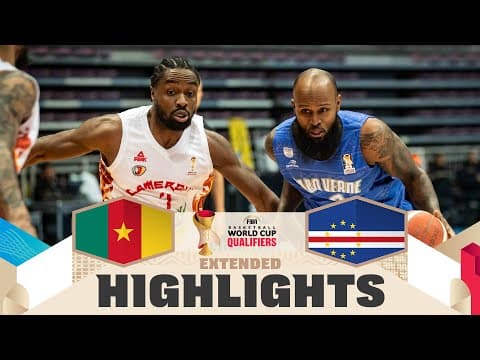 Cameroon 🇨🇲 v Cape Verde 🇨🇻 | Extended Highlights | FIBA Basketball World Cup 2027 African Qualif.