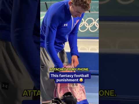 Even Olympic athletes face fantasy football punishments 😅🏈