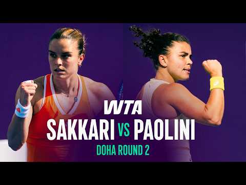 Maria Sakkari vs. Jasmine Paolini | 2026 Doha Round 2 | WTA Match Highlights