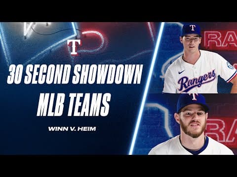 30 Second Showdown | MLB Teams