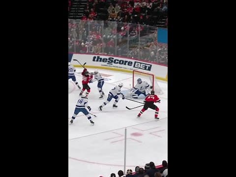 Luke Hughes with a Short Goal vs. Tampa Bay Lightning
