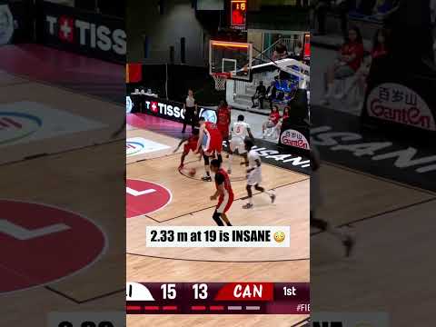 Good luck trying to stop Olivier Rioux 😳 #FIBAU19