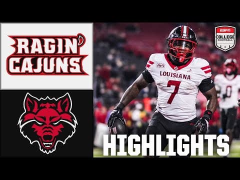 Louisiana Ragin’ Cajuns vs. Arkansas State Red Wolves | Full Game Highlights | ESPN College Football