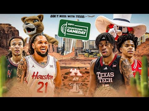 ‼️GAMEDAY FROM LUBBOCK! No. 6 Houston vs No. 12 Texas Tech rematch! | Countdown to GameDay 🏀