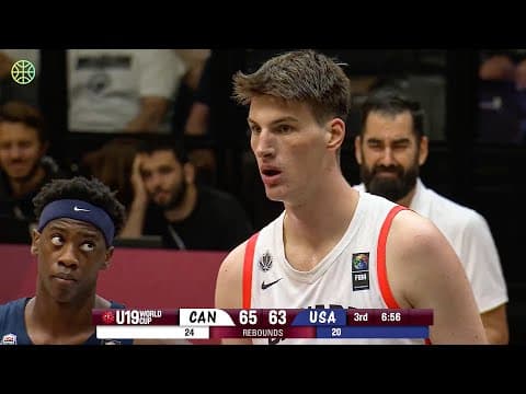 STACKED USA U19 vs. 7'8" Olivier Rioux and Canada U19 | FIBA Basketball