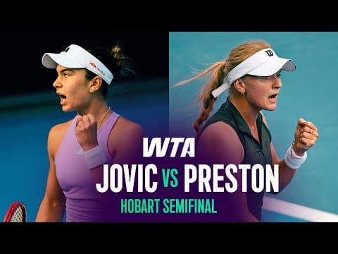 Taylah Preston vs. Iva Jovic-Match Highlights | 2026 Hobart Semifinals | WTA Match Highlights