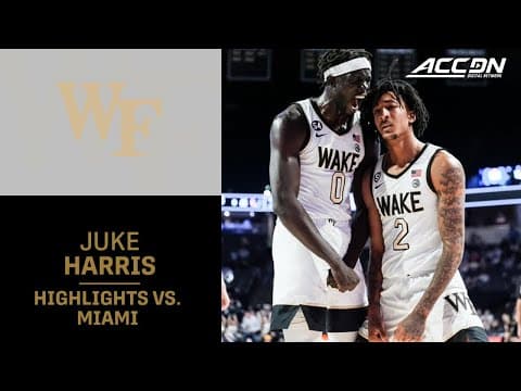Wake Forest's Juke Harris Highlights vs. Miami