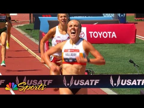 Lexy Halladay-Lowry legs out 3000m steeplechase win at USATF Outdoor Championships | NBC Sports