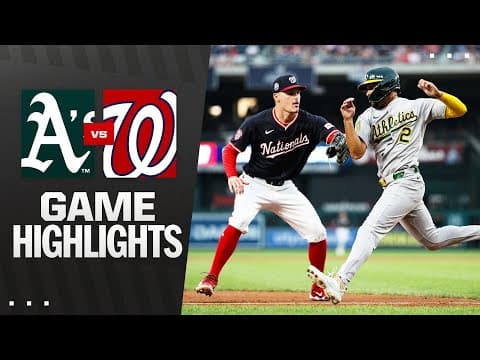 Athletics vs. Nationals Game Highlights (8/5/25) | MLB Highlights