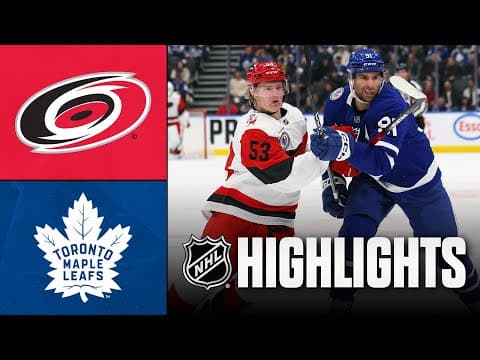 NHL Highlights | Hurricanes vs. Maple Leafs | November 09, 2025