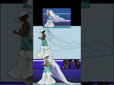 Behind the scenes sketch of Naomi Osaka's outfit 😮 (via @artofchigozieobi/TT)