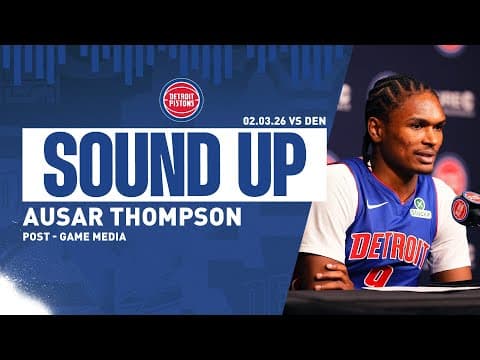 Ausar Thompson Post Game Press Conference | Pistons vs Nuggets | 2.03.26