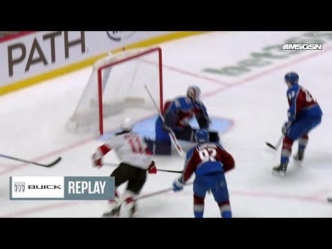 Stefan Noesen scores a goal against the Colorado Avalanche