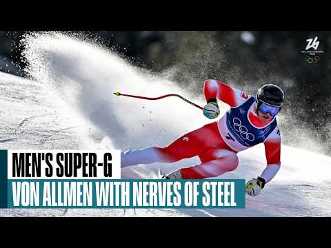 Franjo von Allmen completes hat trick in Olympic debut