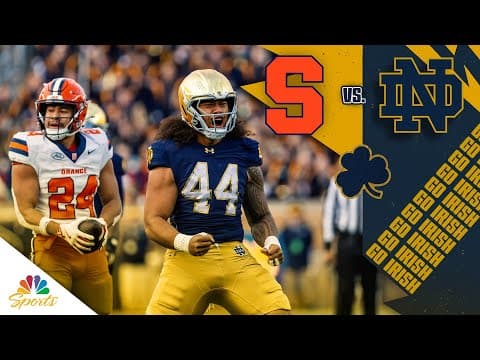 Syracuse Orange v. Notre Dame Fighting Irish | COLLEGE FOOTBALL HIGHLIGHTS | 11/22/2025 | NBC Sports