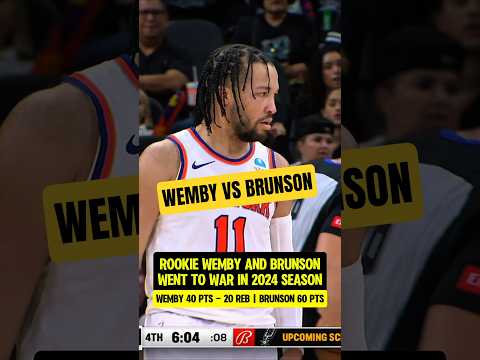 Brunson had a WAR with Rookie Wemby👀