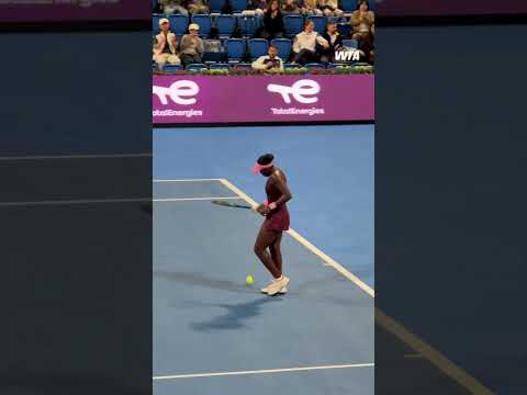 V for VICtory 😏Victoria Mboko locks in her first win in Doha! #wta #tennis #doha