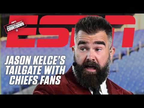 Jason Kelce tailgates with Kansas City Chiefs fans 🗣️ | Monday Night Countdown