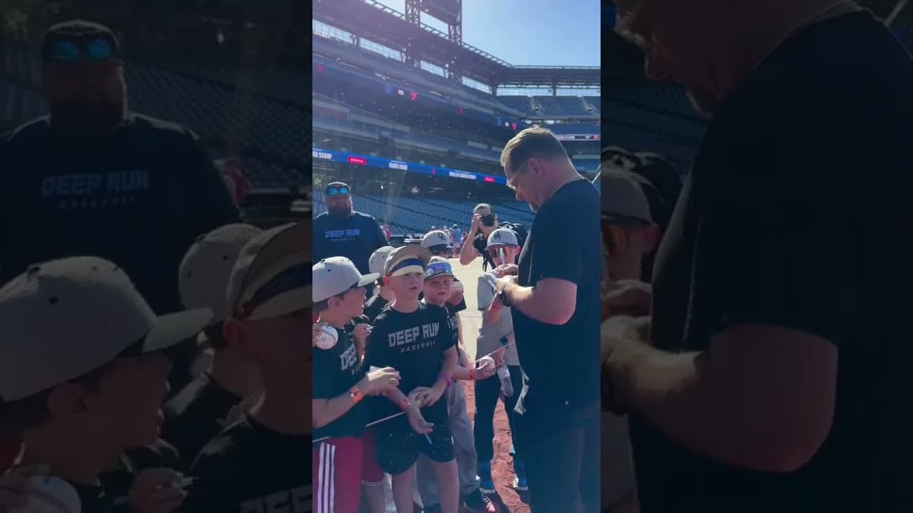 Coach Nick Nurse Hits 67 & Signs Baseballs at Phillies Game! #Phillies #67 #funny #sixers #baseball
