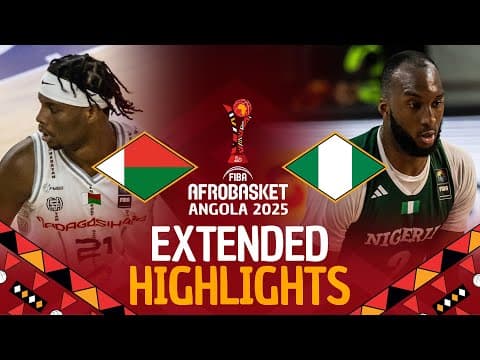 Madagascar 🇲🇬 vs Nigeria 🇳🇬 | Extended Highlights | #AfroBasket 2025