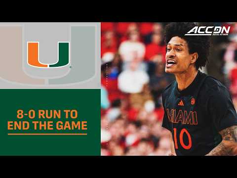 Miami Stuns NC State With 8-0 Run To Close Out The Win