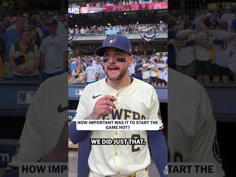 Brice Turang and the Brewers made a statement in Game 1 💪 #NLDS