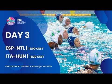 Day 3 PRELIMINARY ROUND | Morning Session 2| FINA World Women's Youth Water Polo Championships 2022