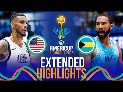 USA 🇺🇸 vs Bahamas 🇧🇸 | Extended Highlights | FIBA AmeriCup 2025