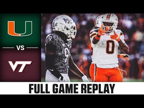 Miami vs. Virginia Tech Full Game Replay | 2025 ACC Football