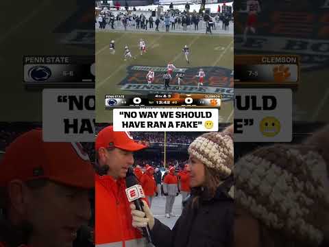Dabo was not happy a fake punt was called on Clemson’s first drive of the game 👀