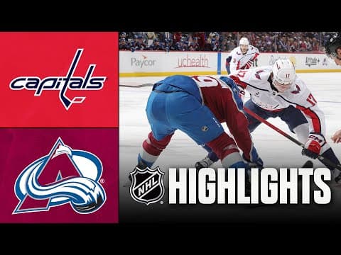 Capitals vs. Avalanche | NHL Highlights | January 19, 2026