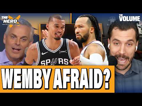 Colin Cowherd & Jason Timpf DEBATE: Wemby AFRAID in big moments? | Knicks-Spurs NBA Finals: THE HERD