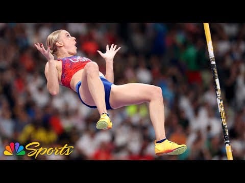 Katie Moon's LAST CHANCE CLEARANCE snags pole vault threepeat gold, USA 1-2 at worlds | NBC Sports