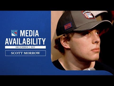 NYR vs DAL: Scott Morrow Pregame Media Availability | Dec. 2, 2025