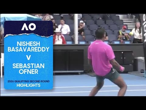 Nishesh Basavareddy v Sebastian Ofner Highlights | Australian Open 2026 Qualifying Second Round