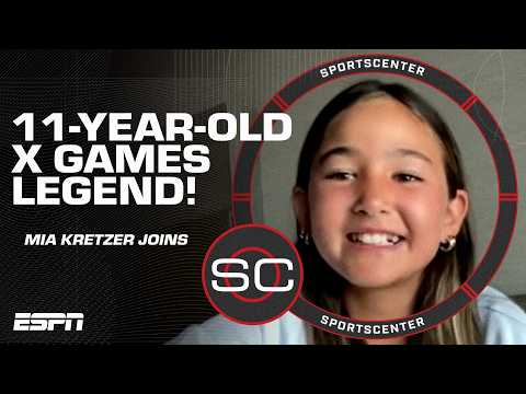 11-year-old skateboarder Mia Kretzer is already competing in her 3rd X Games! 🛹 | SportsCenter