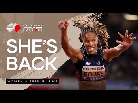 Rojas makes statement comeback with 14.49 leap | World Athletics Championships Tokyo 25