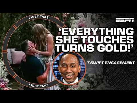 Stephen A. congratulates Taylor Swift & Travis Kelce on their engagement 💍👏 | First Take