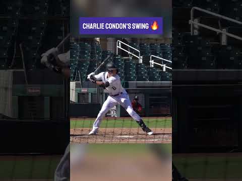 Check out Charlie Condon's swing mechanics in slo-mo 💪 #baseball #mlb