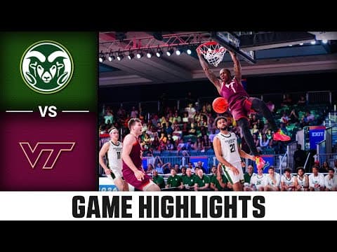 Colorado State vs. Virginia Tech Game Highlights | 2025-26 ACC Men's Basketball