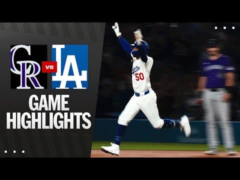 Rockies vs. Dodgers Game Highlights (9/9/25) | MLB Highlights