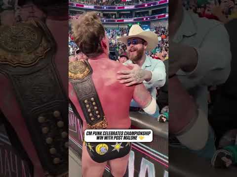 CM Punk 🤝 Post Malone (via @WWE/X)