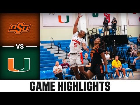 Miami vs. Oklahoma State Game Highlights | 2025-26 ACC Women's Basketball