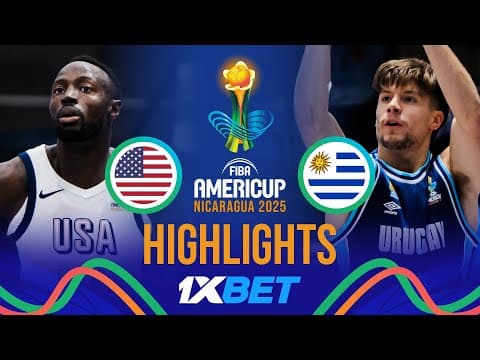 USA 🇺🇸 vs Uruguay 🇺🇾 | 1XBET Highlights | FIBA AmeriCup 2025