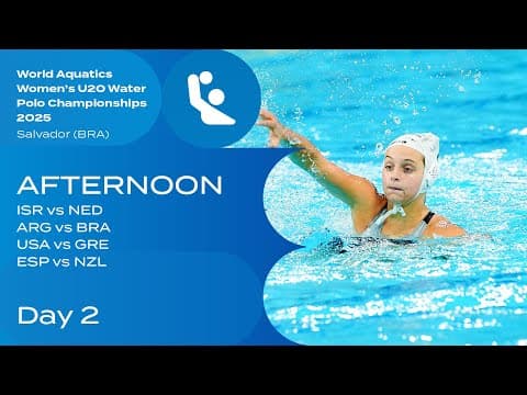 Epic Moments from World Aquatics Women’s U20 Water Polo 2025 | Day 2 Highlights