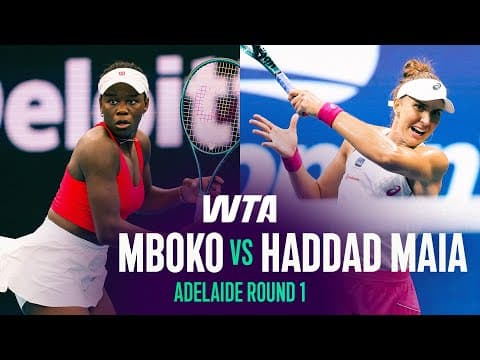 Victoria Mboko vs. Beatriz Haddad Maia | 2026 Adelaide Round 1 | WTA Match Highlights